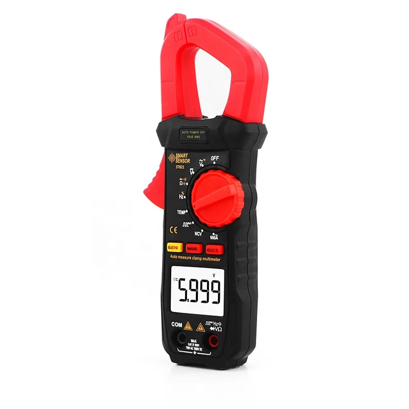 Smart Sensor ST821 ST822 ST823 Digital Display Clamp Multimeter High Precision Manual Automatic Range DC Clamp Ammeter