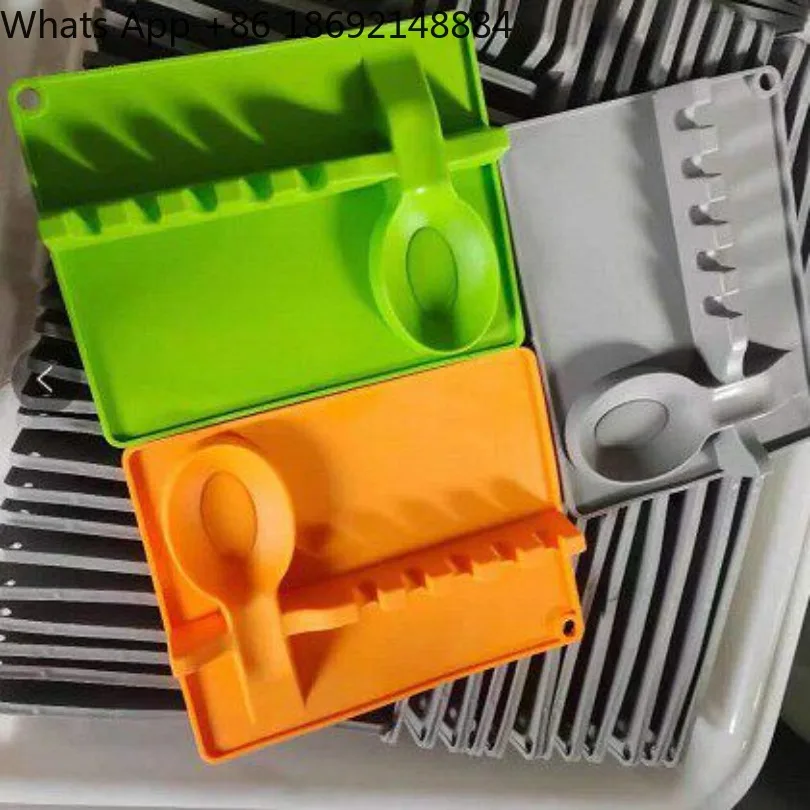 Kitchen spatula silicone storage rack household spoon lid pad holder multi-functional tableware storage tray rack