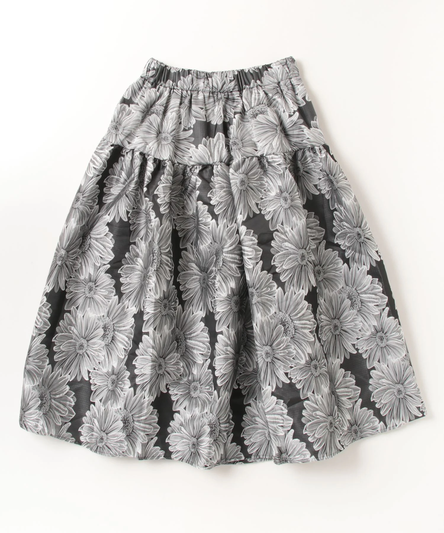 2024 Autumn Winter New Daisy Jacquard Temperament Thick Skirt Women's Japanese Fashion A-Line Large Swing Casual Versatile Dress