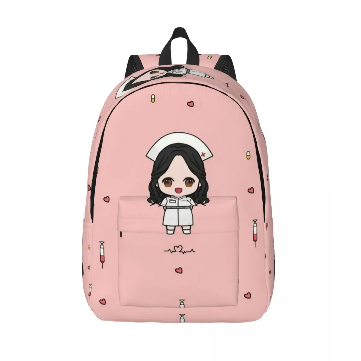 

Doctor Nurse Enfermera En Apuros Teenage Backpack Gift Student Business Daypack for Men Women College Canvas Bags