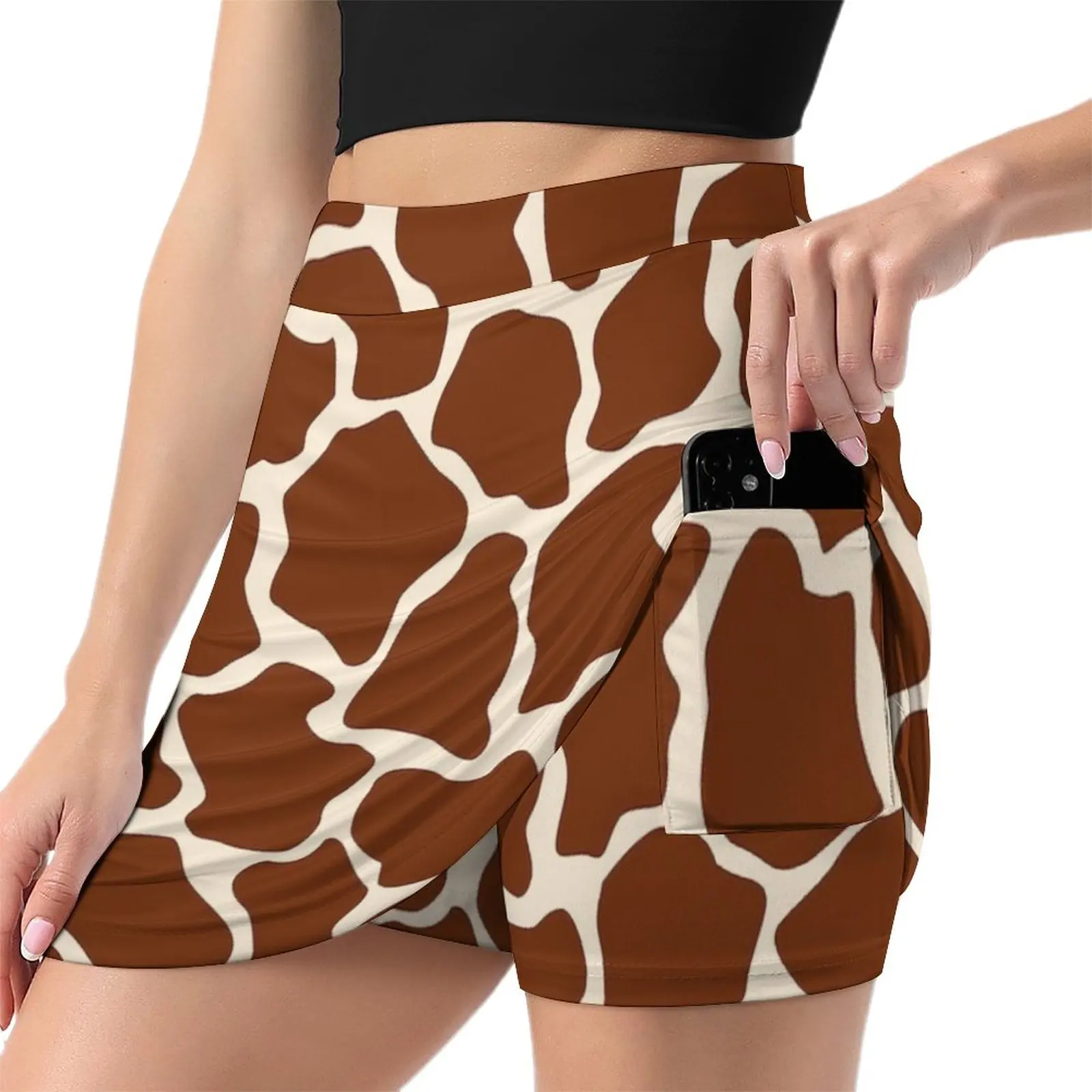 Giraffe Animal Print Africa And Safari Style Light Proof Trouser Skirt 90s vintage clothes skirts summer 2023 woman