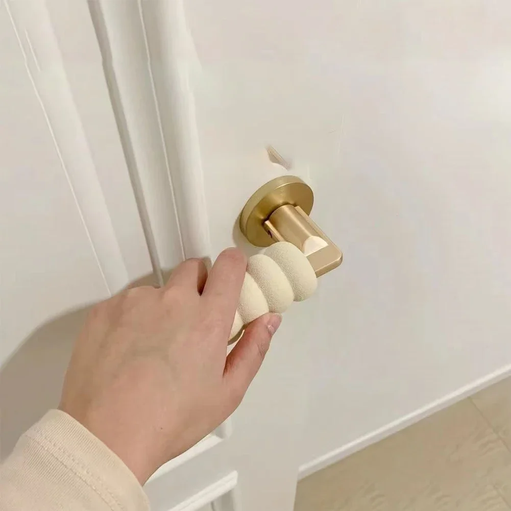 

Ergonomic Grip Door Handle Bumper Living Room Office Space Non-slip Texture Unique Spiral Design Versatile Application