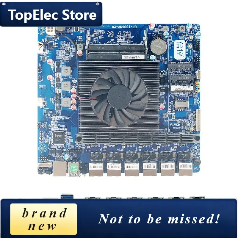TopElec I7-8550U N100 N150 N5105 J4125 N4000 CPU With Motherboard Kit, Soft Router 6 Network Card Motherboard ROS Linux X86 DDR4