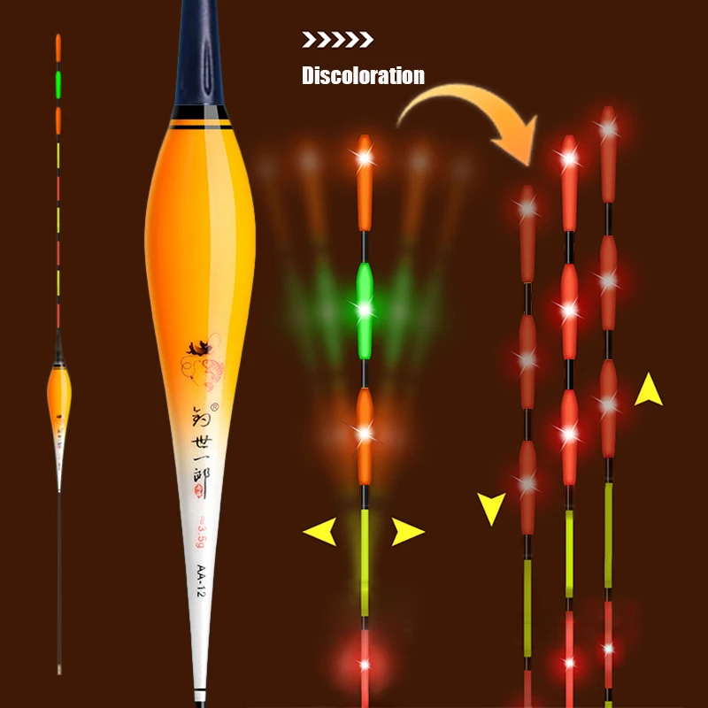 

Brand New Design Fishing Floats Gravity Sensor Bobbers Build-in Smart IC Fish Bites Antenna Discoloration