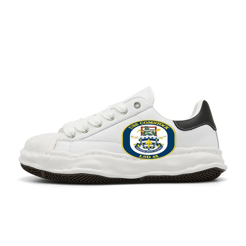 

Navy USS Comstock LSD-45 Vinyl TransferVintage Fashion Street Sneakers，The design is retro, stylish, comfortable, and versatile，
