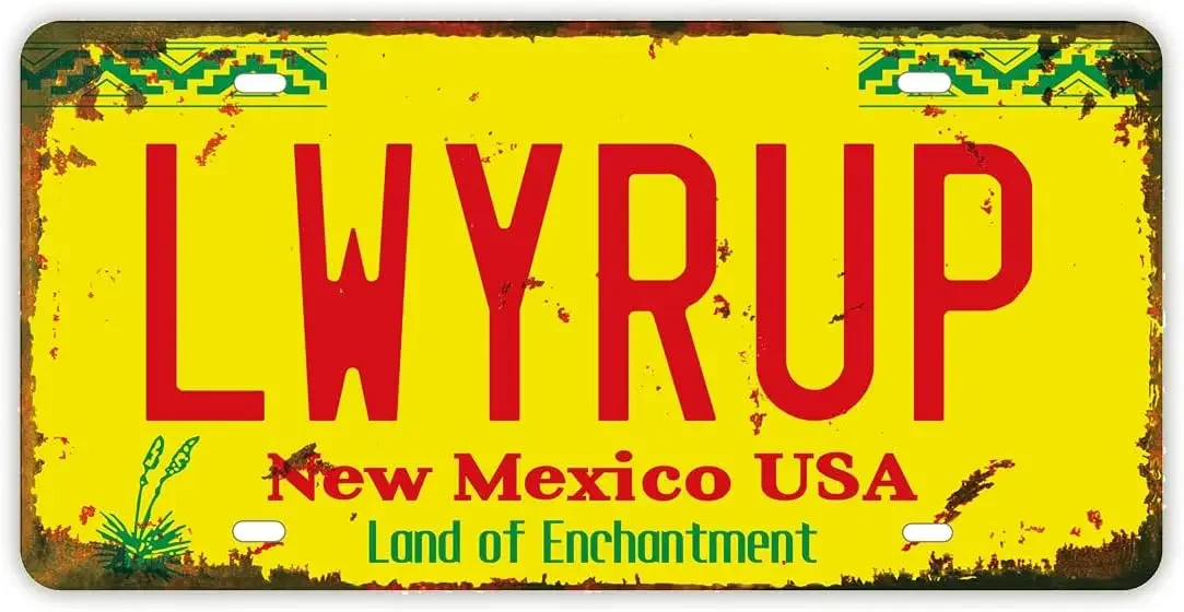 Stamped License Plate Vintage Style Breaking Bad Replica Number Tag 12x6 Inch