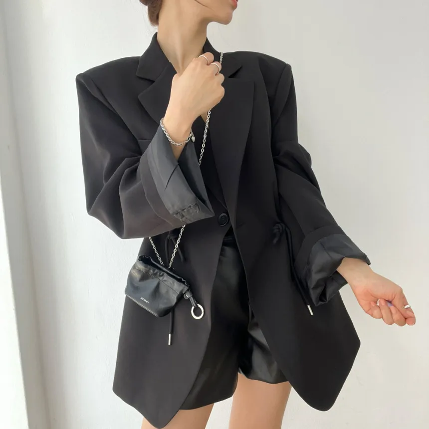 Casual Blazers Vrouwen Vintage Trekkoord Taille Lange Mouw Outerwears Op maat gemaakte Kraag Jassen Vrouwen Tops Office Lady Commuter Chic