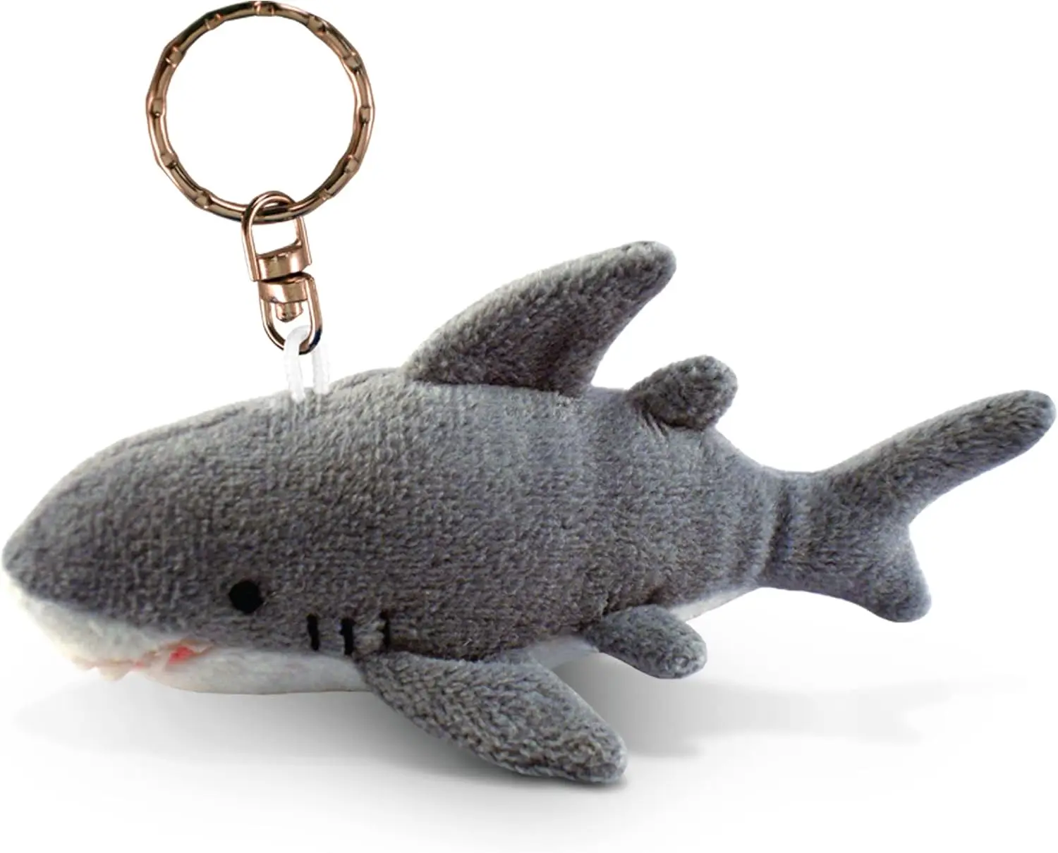

Soft Grey Shark Plush Keychain - Cute Ocean Animal Charm for Bags, Keys, and Backpacks, 4 Inches