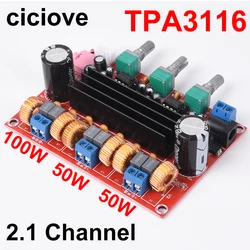 TPA3116D2 Channel 2.1 Power Amplifier Digital Subwoofer Amp Board Module XH-M139 50W*2 + 100W 4-8Ω Packed in Electrostatic Bag