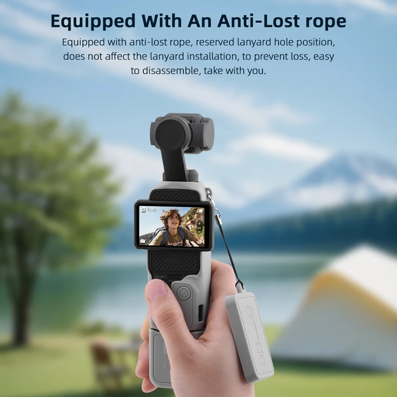 Para dji osmo pocket 3 capa de silicone gimbal câmera anti-risco alça macia capa protetora lente capa anti-colisão