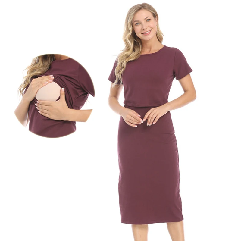 

Летние платья для кормления грудью с короткими рукавами, одежда для беременных, платья для кормящих женщин, послеродовые платья для кормления грудью