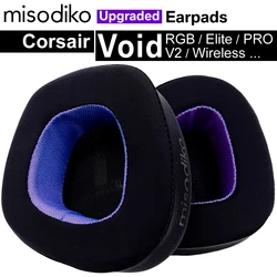 Misodiko almohadillas para los oídos mejoradas, almohadillas de repuesto para auriculares Corsair Void RGB Elite Pro para juegos