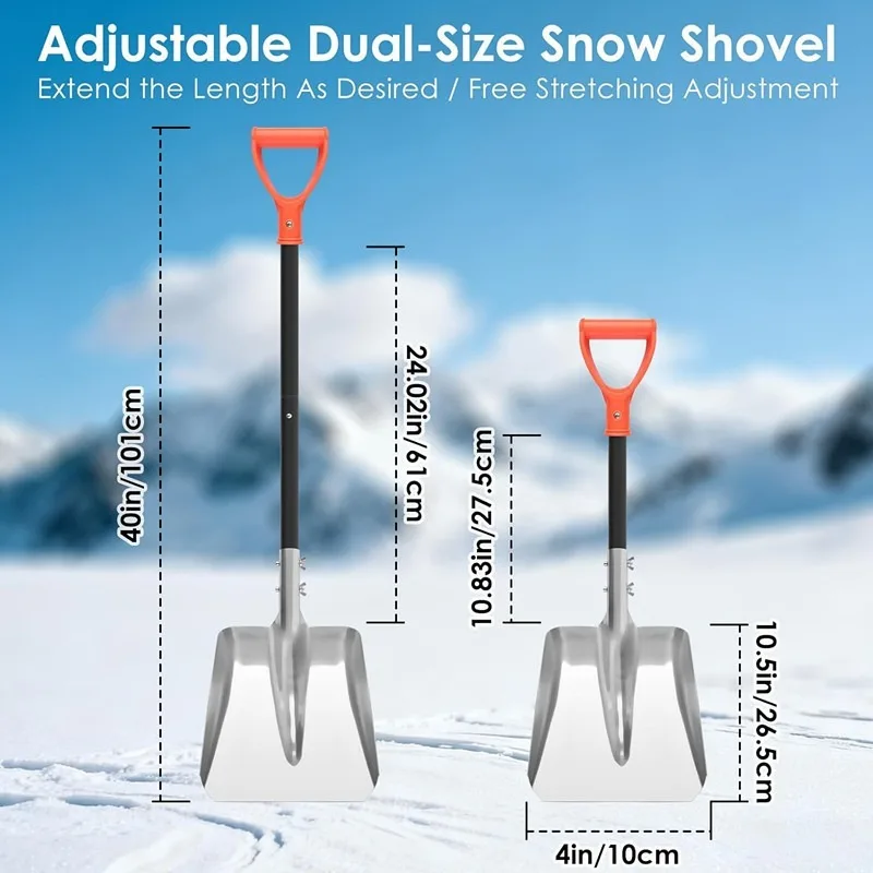 Aluminum Flat Mouth Square Shovel, Agricultural, Snow Removal, Food Grade, Outdoor Camping Spade from Manufacturer