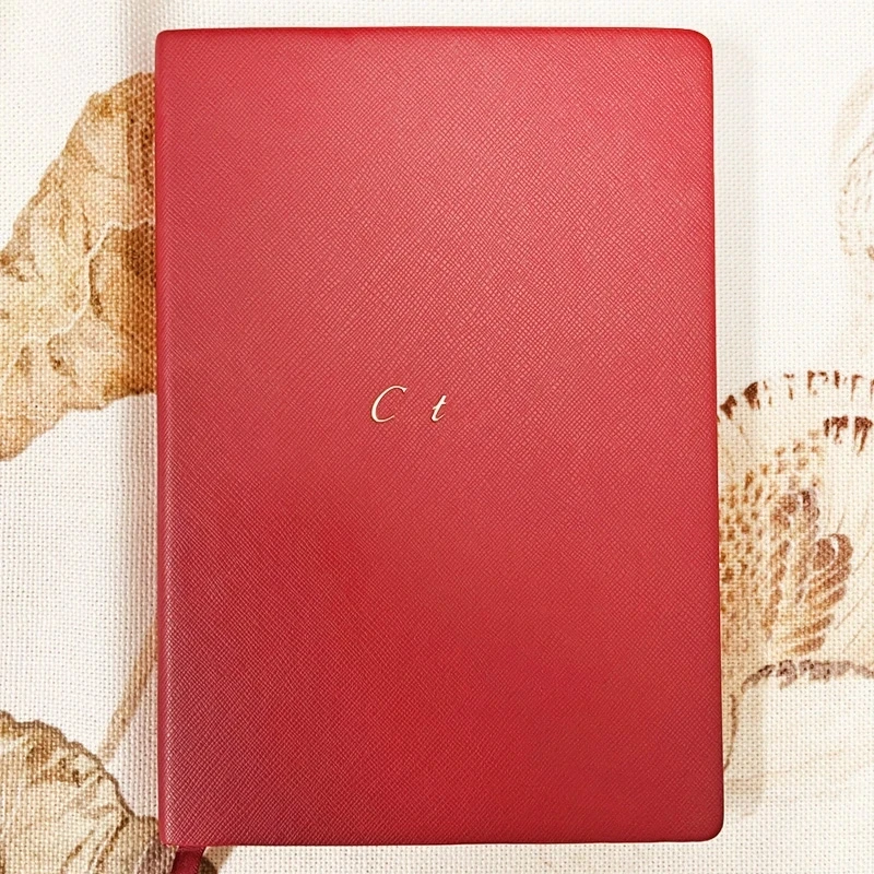 Lanlan CT Luxury Notebook Red Color Leather Quality Paper Writing Stylish 146 Size