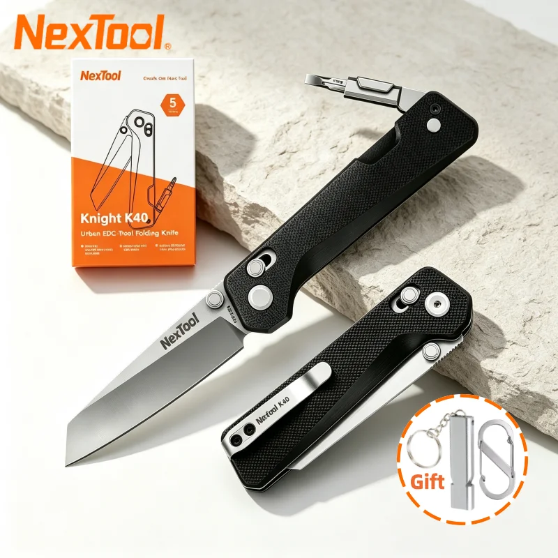 NexTool Knight K40 EDC Multitool Pocket Knife 14C28N Steel Blade Portable Cutting Tool For Outdoor Camping Hiking Survival