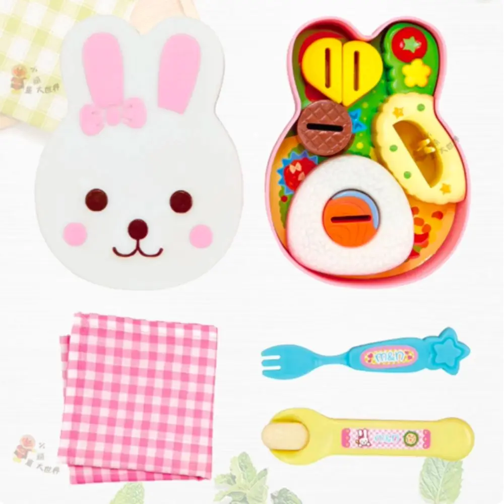 

Rabbit Shape Food Feeding Toy Simulation Model Early Education Lunch Box Pudding Toy Pretend Play Kawaii Play House Toys
