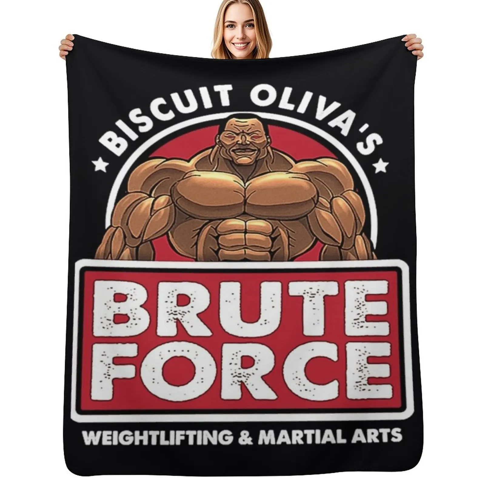 Biscuit Oliva&x27;s Brute Force . Throw Blanket Bed Fashionable Weighted for sofa Furry Nap halloween Blankets