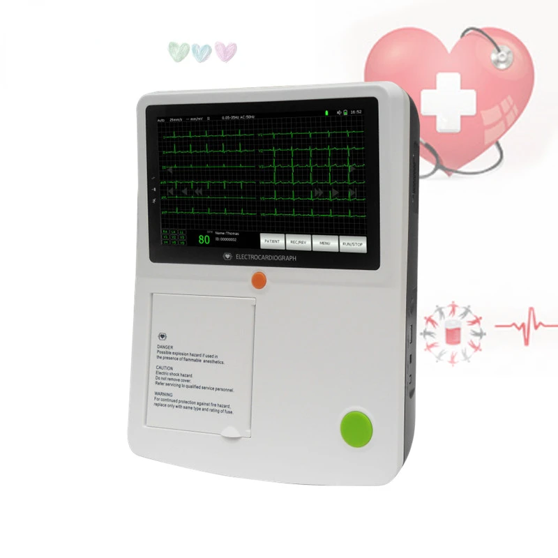 

household medical devices electrocardiografo electrocardiograma 12 leads 3 channel ecg machine