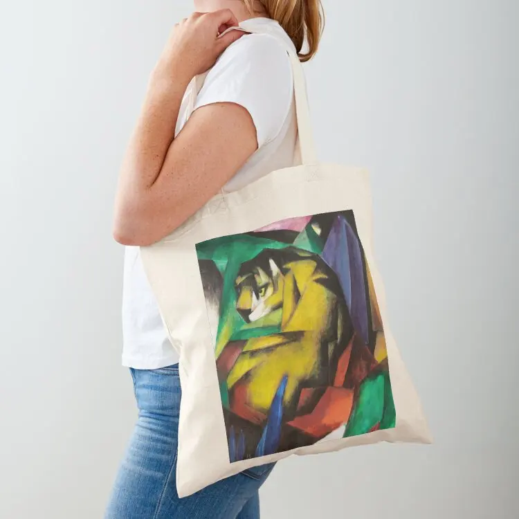 

The Tiger - Franz Marc (1880 – 1916) Tote Bag Cloth bags cute tote bag foldable reusable bag the tote