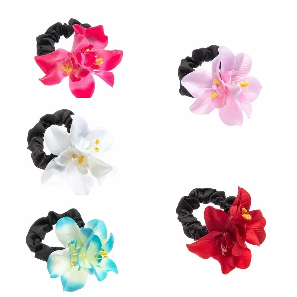 Spring/Summer Bauhinia Flower Hair Rope Rubber Band Sweet Cute Girl Seaside Vacation Headwear Hair Accessories Headdress