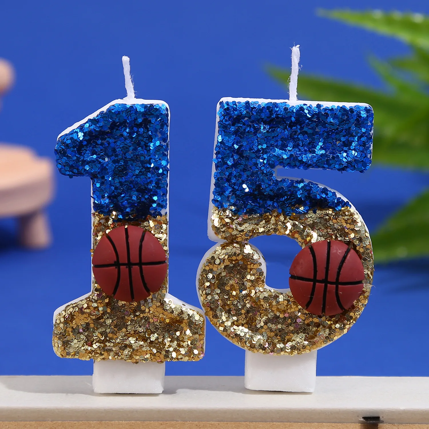 Velas de baloncesto de dos tonos 0-9 se pueden combinar libremente con velas digitales. Las velas de cumpleaños son perfectas para hornear de alta gama ca.