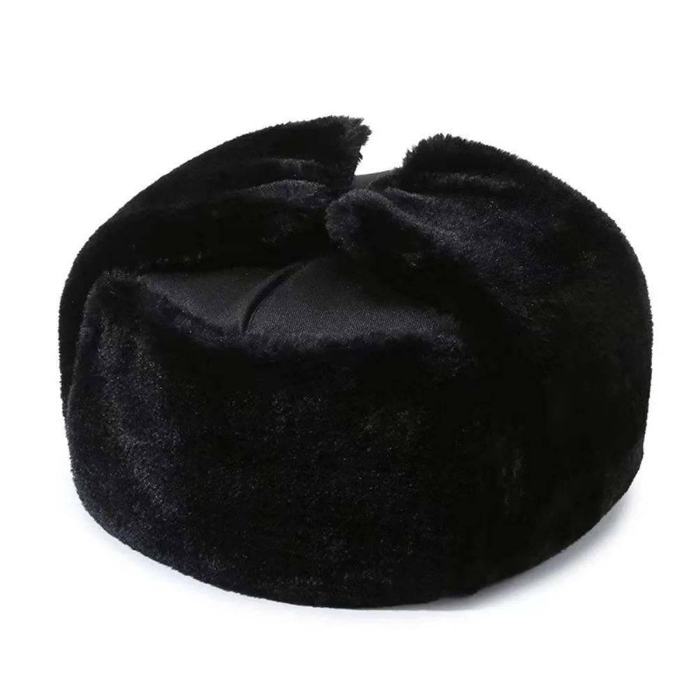 Fashion Plush Windproof Pilot Hat Windproof Thickened Ear Protection Cap Anti-cold Velvet Winter Ear Cap Camping