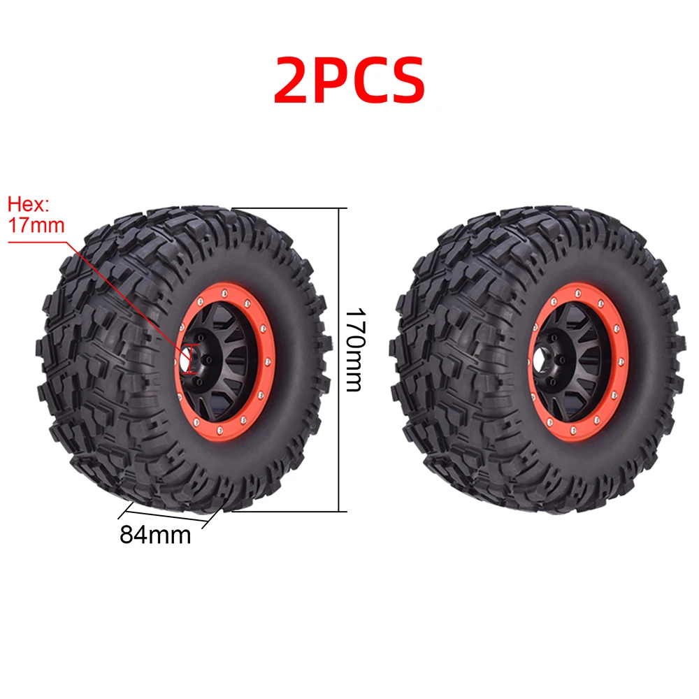 170MM 155MM 150MM Band Weel Monster Truck Banden Wielen 17mm Hub Hex voor 1/8 RC Auto HSP HPI Redcat Traxxas Trx4 - afbeelding 1