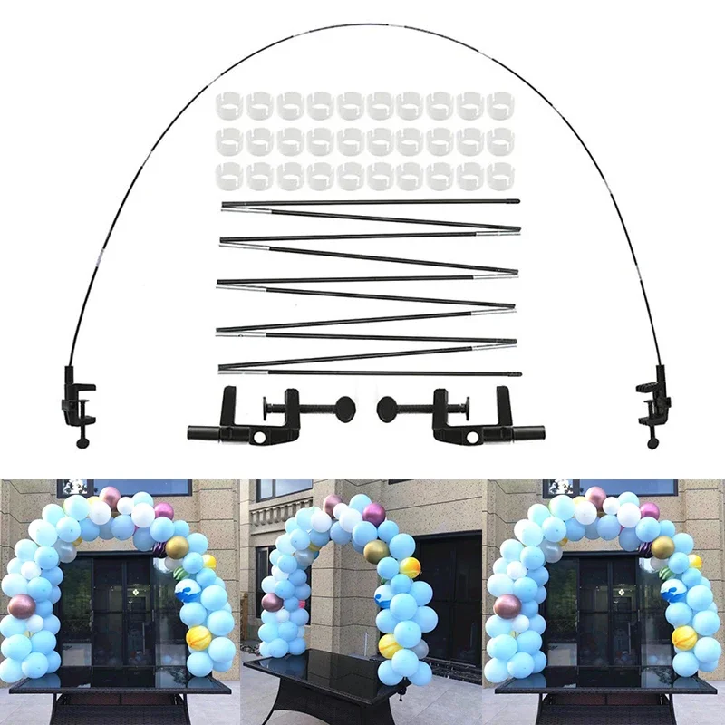 Wedding Balloon Arch Table Adjustable Round Backdrop Stand Kit Column Stand Base Frame Baby Shower Birthday Christmas Decor