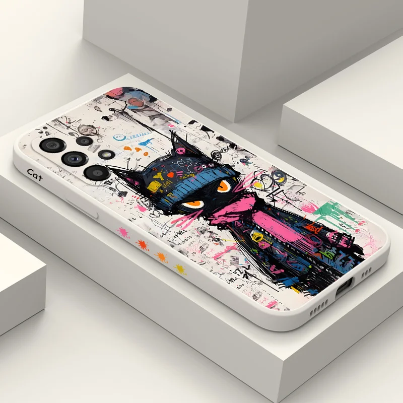 

Graffiti Cat Case For Samsung Galaxy A73 A53 A33 A23 A13 A03 A72 A52 A52S A32 A22 A12 A02 A02S A71 A51 A31 A21S 4G 5G Cover