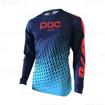 2023 Mtb 저지 다운힐 저지 레이싱 티셔츠, 자전거 사이클링 모토크로스 셔츠, 산악 자전거 RAUDAX POC 긴팔 스포츠 셔츠 