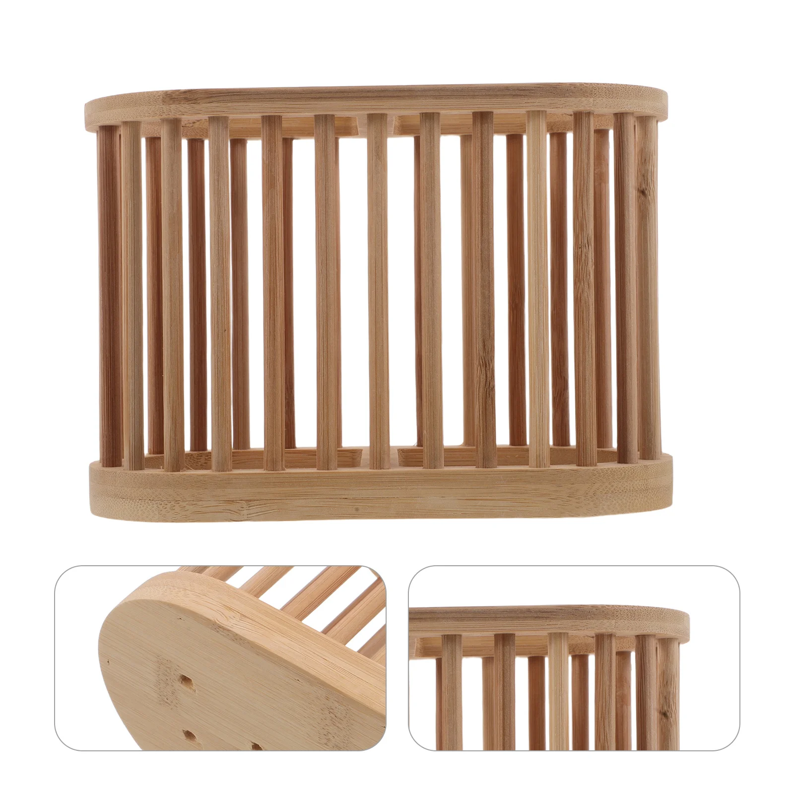 

Bamboo Cutlery Holder Hollowout Design Utensil Organizer For Kitchen Countertop Spoon Fork Storage Crock Bamboo Utensil