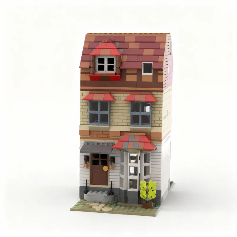 

1071pcs MOC Modular Burrow Streetscape Model Building Blocks Construction Toy Christmas Gifts DIY Creative Idea Education Brick