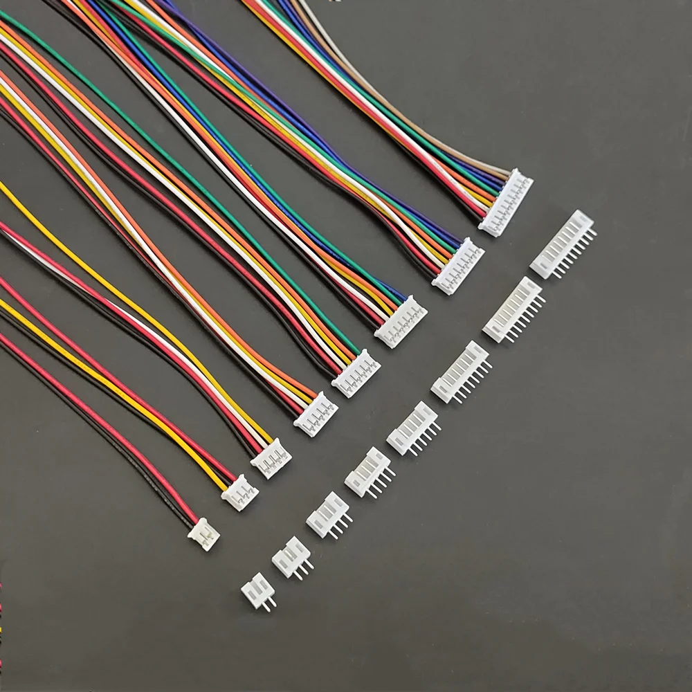 5Sets Mini JST PH2.0 PH 2.0mm Cable Wire Connector 2/3/4/5/6/7/8/9/10/12 Pin Male Female Plug Socket 10/20cm Wire Length 26AWG