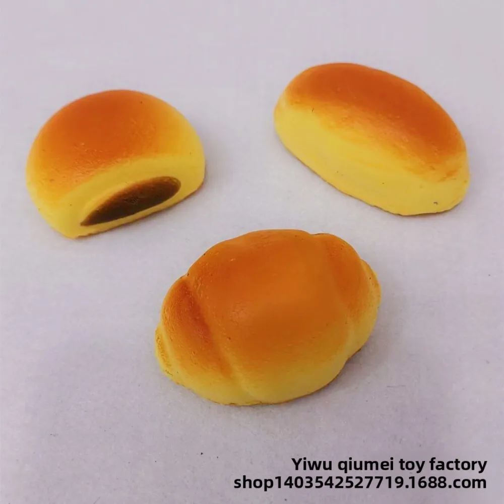 ของเล่นบีบคลายเครียดรูปขนมปังขนาดเล็ก ทำจาก TPE นุ่ม ช่วยลดความวิตกกังวลและผ่อนคลาย