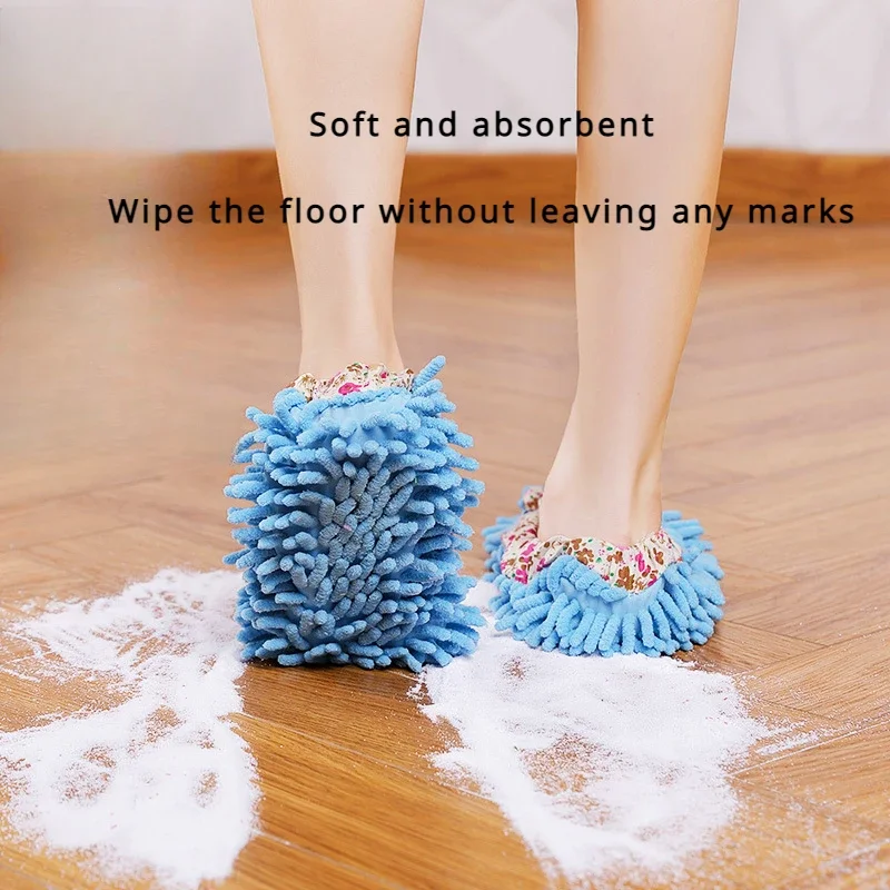 1/2PC Multifunction Floor Dust Cleaning Slippers Shoes Lazy Mopping Shoes Home Floor Cleaning Micro Fiber Cleaning Shoes