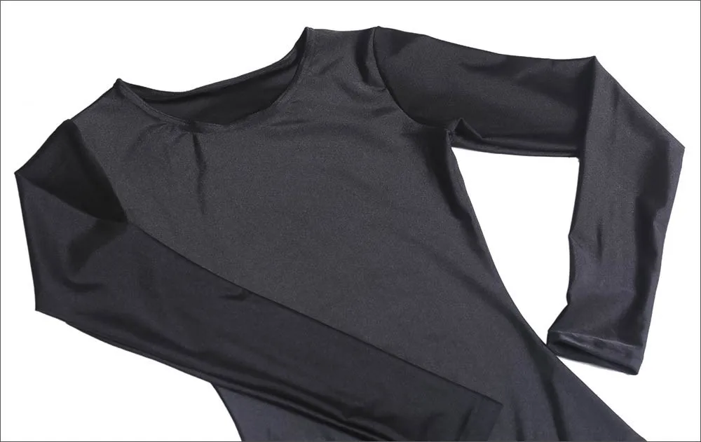 Adult Dance Unitard Bodysuit Ballet Leotards Women Dance Costume Long Sleeve Spandex Jumpsuit Back Zipper One-piece Dance Wear