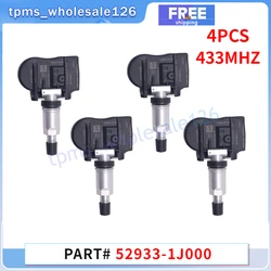 52933-1J000 TPMS Tire Pressure Monitor System Sensor 4PCS For 2011 2012 2013 2014 Hyundai I20 KIA Optima Venga 433MHZ 529331J000