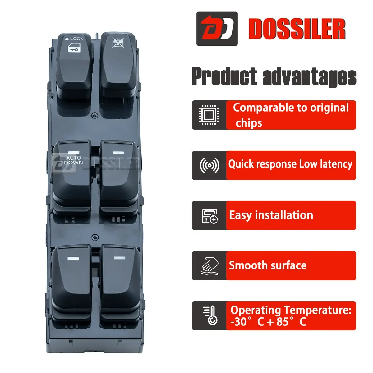 93570-2S1509P Dossiler new Esirsun Window Front Left Master Main Switch Fit For Hyundai Tucson 2010-2015 16PINS  93570-2S150