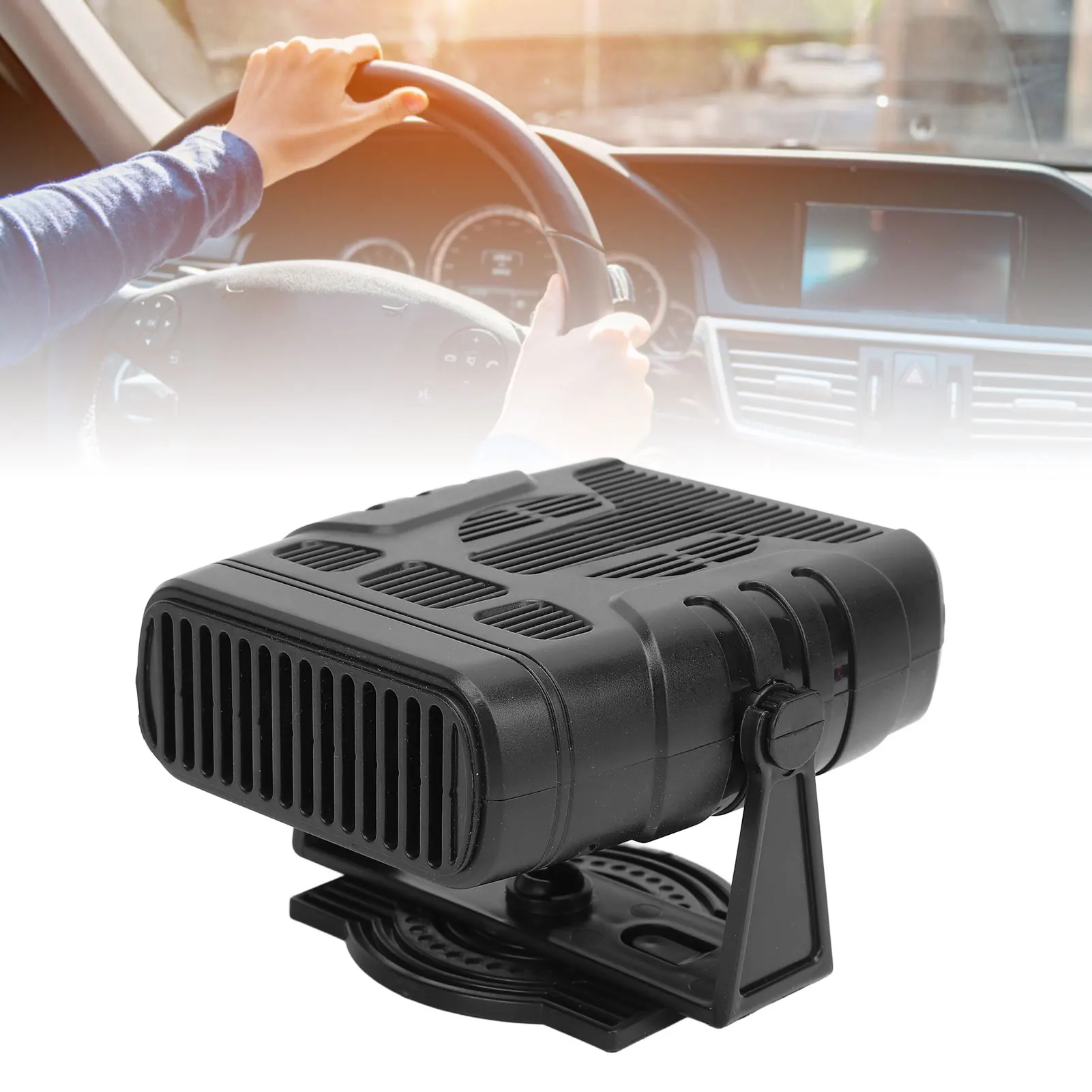 12V 120W Car Window Defogger Portable Windshield Defroster Heater with Cigarette Lighter Plug for Quick Demisting and Defrosting