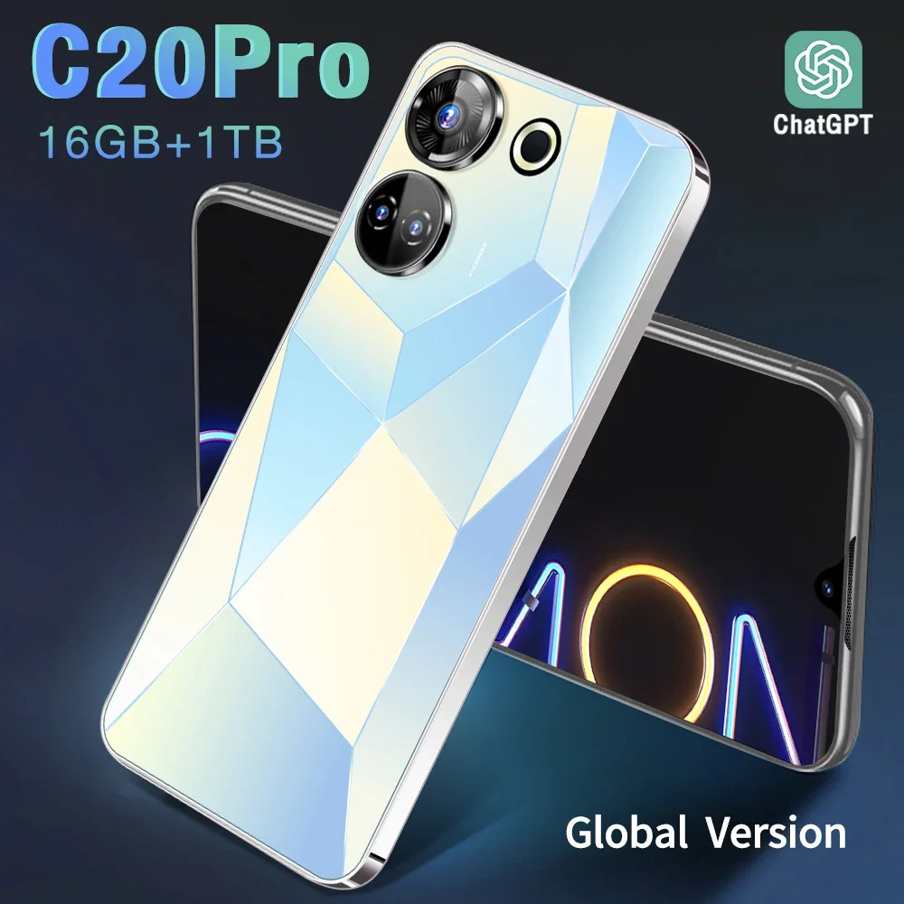 Original Brand New C20 Pro Smartphone 7.3 Inch Full Screen 4G 5G Cell Phone 8000mAh Mobile Phone Snapdragon8 Gen2 Global Version