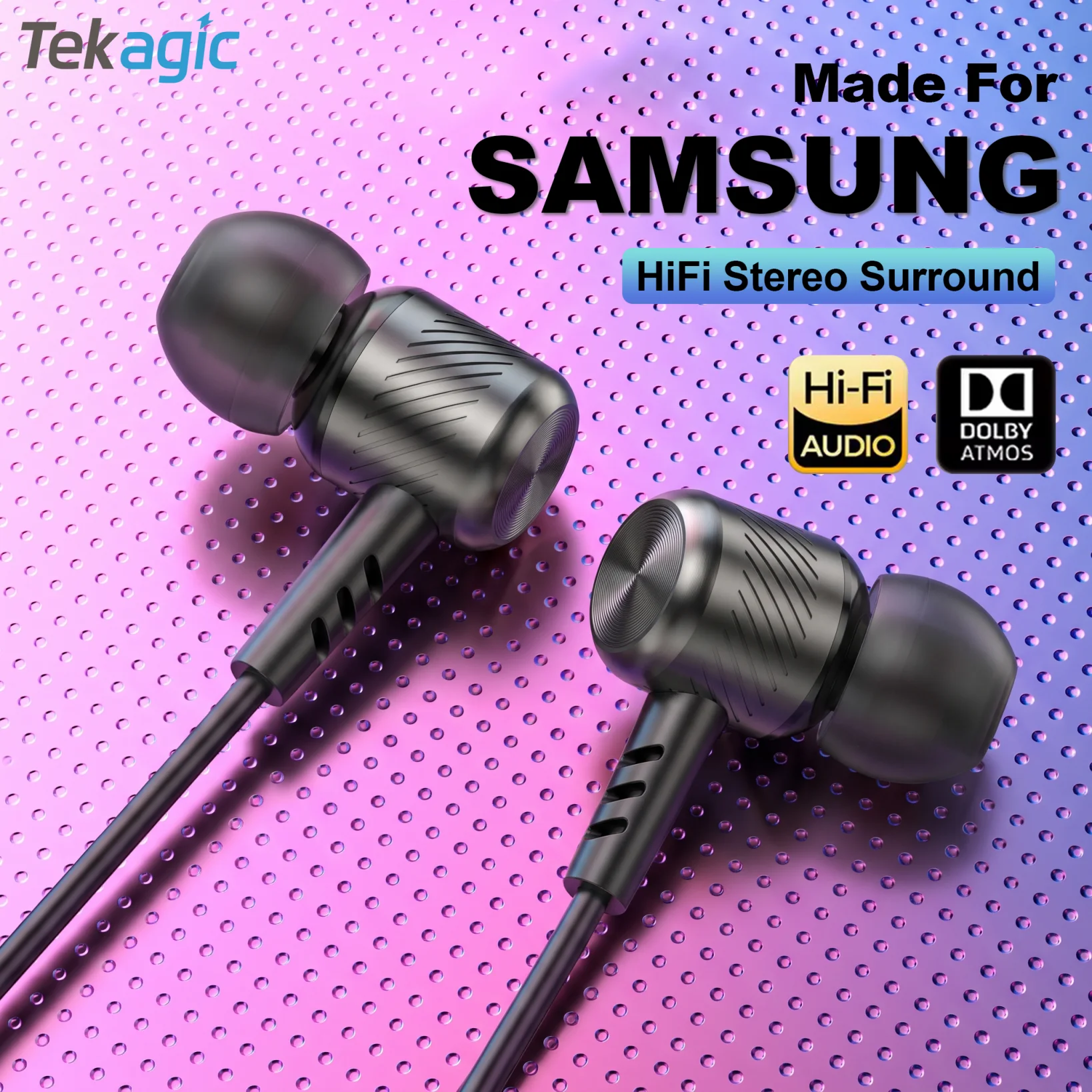 For Samsung Wired Headphones USB Type C Music Headset 3.5mm HiFi Stereo Earphones With Mic Volume Control For Galaxy S25 S24 S23
