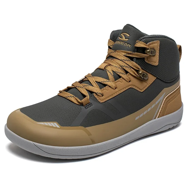 Mens Sneakers Wide Toe Artificial Leather Shoes for MenHiking Boots Outdoor Non-Slip Trail-Running Shoes Man