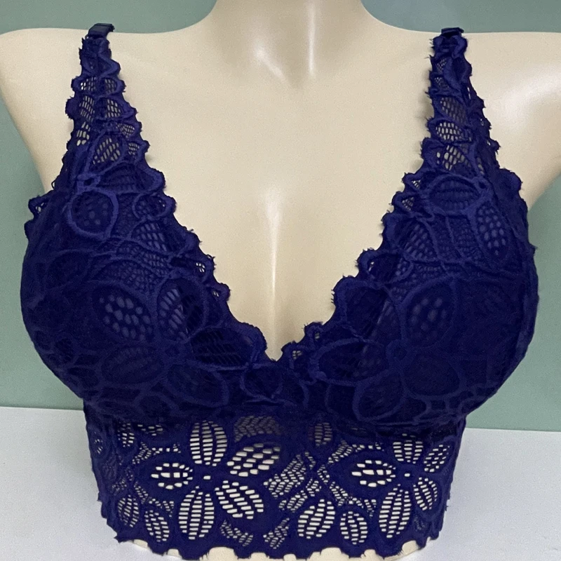 Women Lace Bra Summer Sexy Lingerie Fashion Push Up Bralette Female Soft Padded Tube Top Backless Seamless Wireless Underwear