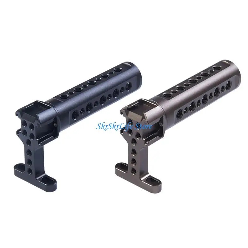 

E65E Top Handle with Cold Shoe DSLR Camera Rig 1/4" 3/8" Cheese Handle Cage Handle