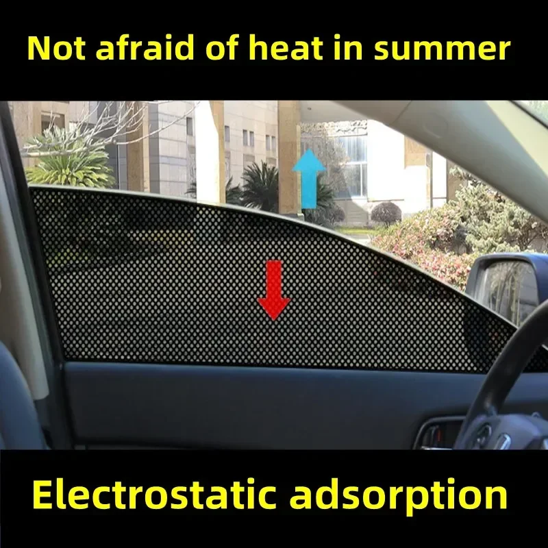 2Pcs Car Sunshade Stickers Electrostatic Sticker Window Sun-shading Stickers Sun Block Car Rear Windows Side Blocks Cover Film