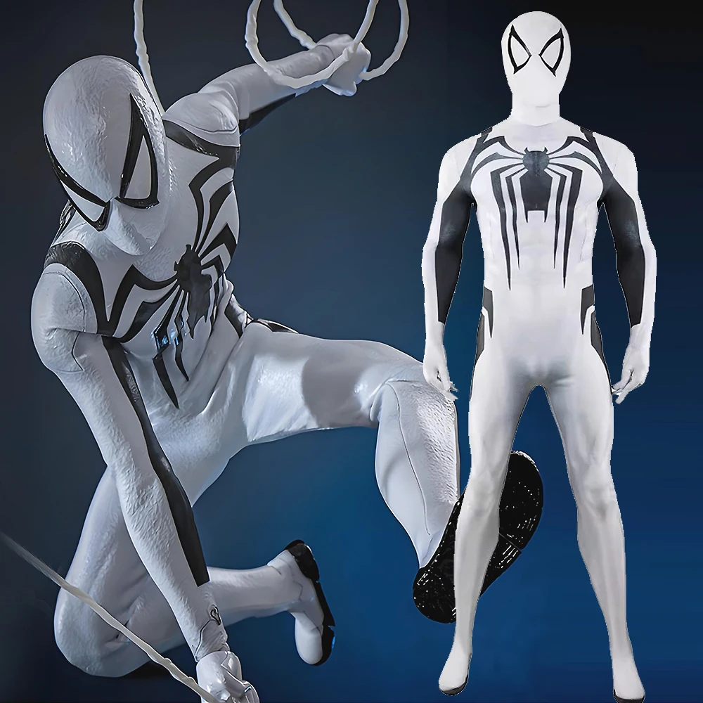 

PS5 Marvel Человек-паук 2 Косплей ANTI VENOM костюм супергерой Человек-паук зентай боди косплей костюм из спандекса на Хэллоуин