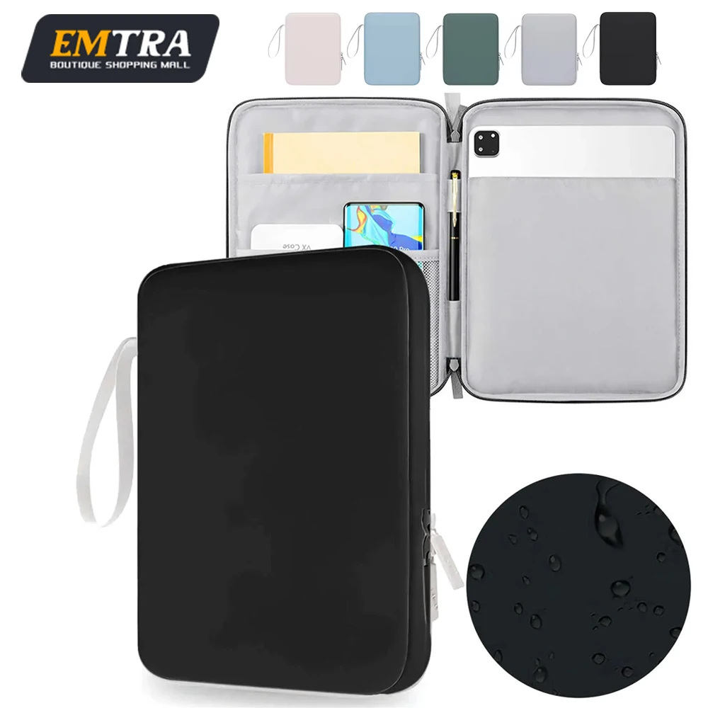 Emtra tablet bolsa caso para 9-13 polegada tablet para 2025 novo ipad ar 11/13 pro 11/13 manga caso de transporte saco de viagem protetor