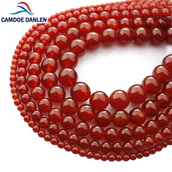 AAA Natural Red Agate Gem Stone Carnelian Round Loose Beads 4-16MM Fit DIY Necklace Beads For Jewelry Making wholesale