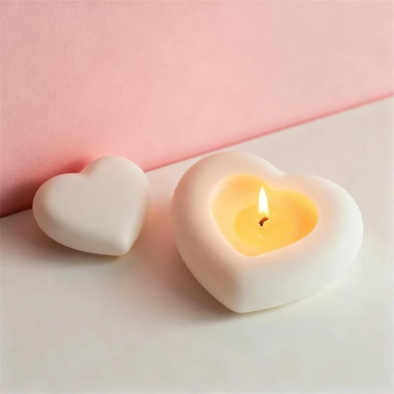 

Love Heart Shape Plaster Gypsum Storage Box Silicone Mold DIY Storage Jar Home Decoration Handmade Candle Cup Mould