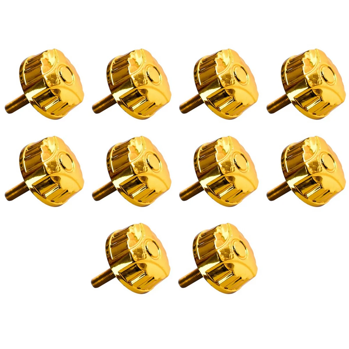 A71P 10PCS Angeln Zubehör Liefert Tackle Rad Rocker Griff Teile Rocker Arm Abdeckung Meer Stange Rad Muttern Griff Gold